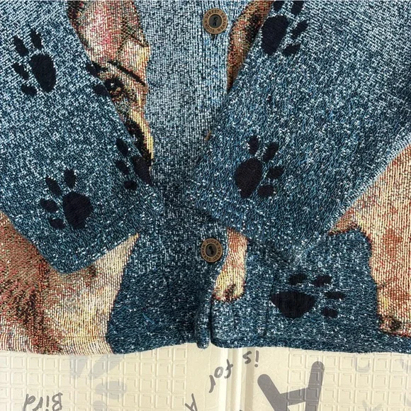 Sugar Street Weavers Vintage German Shepard Coat Oversized Small - Picture 8 of 9